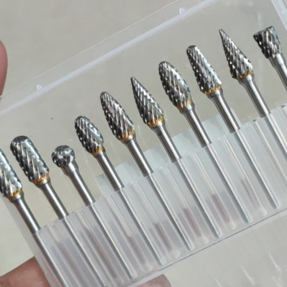 Bộ 10 mũi mài khuôn kim loại, gỗ, nhựa (Bộ lũa 10 món cán 3mm)