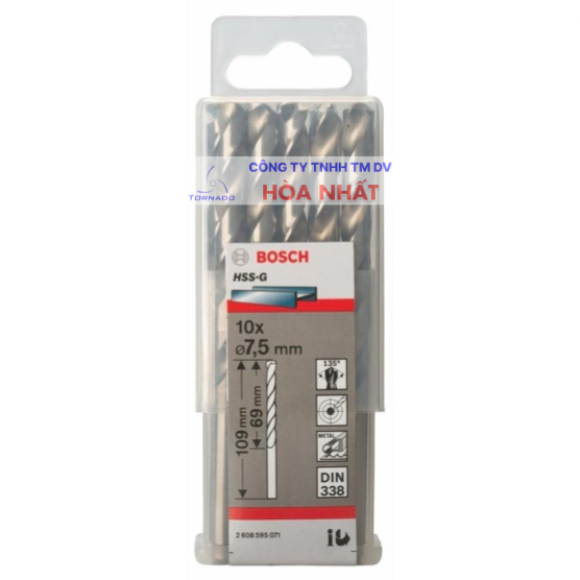 BỘ SẢN PHẨM MŨI KHOAN SẮT BOSCH HSG - G 2608595071