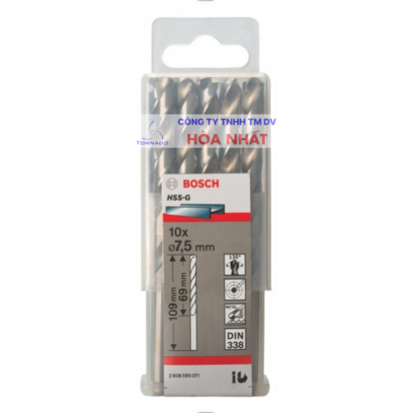 BỘ SẢN PHẨM MŨI KHOAN SẮT BOSCH HSG - G 2608595071